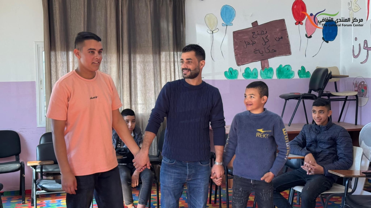 A glimpse of today’s session, held as part of the activities of “Majd’s Journey” in partnership with the Sharek Youth Forum. The session addressed topics related to the holistic health of male adolescents, focusing on the psychological, physical, and